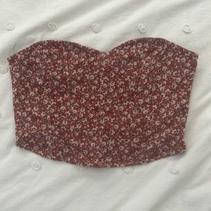 Altar’d State Floral Tube-Style Crop Top